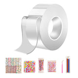 Maxbell Nano Tape with Straws and Beads Non Marking Reusable for Classroom DIY Craft