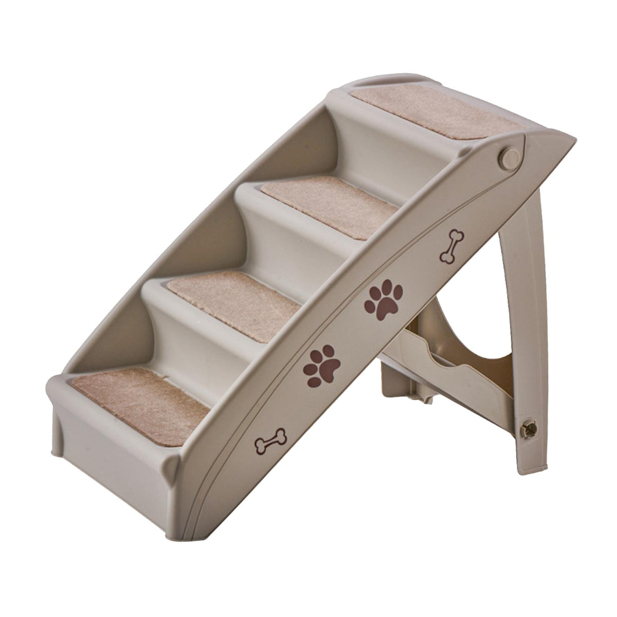 Maxbell Dog Stairs Steps Ladder Pet Non Slip Platform Cat Ramp for Soft Bed Couch Gray