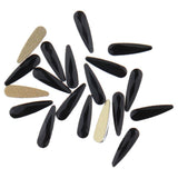 Maxbell 20pcs Water Drop Nail Art Rhinestone Flatback Crystal Small Beads Black