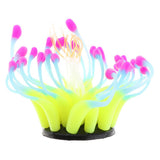 Maxbell Aquarium Reptile Terrarium Silicon Coral Flower Fish Tank Ornament Yellow