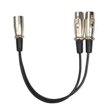 Maxbell New 3Pin XLR 1 Male to 2 Female Audio Extension Cable For Mic,Mixer Recorder