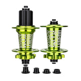 Maxbell Bicycle Front Rear Disc Brake Hubs Aluminium Alloy 32Hole Mountain Bike Hubs Green HG