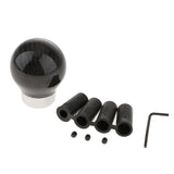 Max Universal Carbon Fiber Manual Car Gear Shift Stick Metal Knob Handle  Black