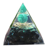 Maxbell Orgone Pyramid Energy Generator Ornament Crystal Sphere for Feng Shui Yoga 6x6cm