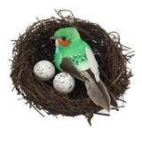 Max Artificial Hay Bird Nest & Feather Foam Bird & Bird Eggs for Home Tree Decor