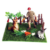 Max Maxb Fairy Garden Miniature Farm Dollhouse Cute Rabbits & Breeder Micro Landscape