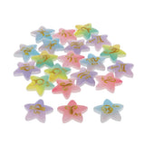 Maxbell 20pcs Zodiac Pattern Resin Decor Five Point Star DIY Crafts Phone Case Decor