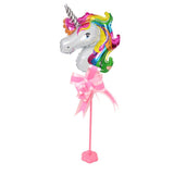 Max Unicorn Foil Balloon with Column Stand Base and Pole Set Table Decor Multi