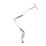 Maxbell Phone/Tablet Holder Mount Adjustable Universal Hands Free Long Arm Clip on 130cm for Bed White