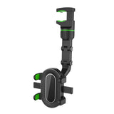 Maxbell Rearview Mirror Phone Holder Rotatable Super Flexible for Video Car Auto Green