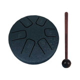 Maxbell Tongue Drum 6 Notes 3.8 inch with Mallets Mini Hand Drum for Musical Concert Navy blue
