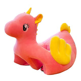 Max Soft Plush Unicorn Shape Foot Stool Cover  Pink