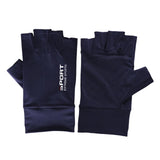 Maxbell Ice Silk Gloves Sun Protection Gloves Men Comfortable for Backpacking Hiking All Half Blue