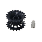 Max Plastic Crawler Drive Driving Wheel with Coupler for Tank Car Chassis  black