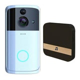 Maxbell Silver Wireless Video Doorbell Wire-Free Night Vision Camera w/Chime US-plug