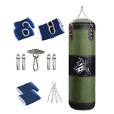 Maxbell PU Punching Bag Hanging Unfilled Punching Bag for Kids Home Gym Martial Arts Green 100cm