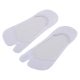 Maxbell Women No Show Socks Tabi Socks Non Slip Low Cut Cotton Boat Socks White