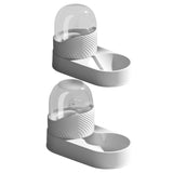 Maxbell Automatic Pet Feeder Dispenser Set Dogs Cats Food Feeder and Water Dispenser White