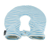 Max 1.4L U Shaped Hot Water Bottle Bag with Cover Set for Neck Pain Stiff Blue