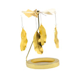 Maxbell Rotating Candle Holder Candlestick Decorative for Living Room Ornament Feather