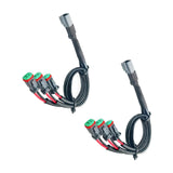 Maxbell 2x DT Dtp Adapters Connectors Heavy Duty for LED Pod Lights Fog Lights 3 in 1