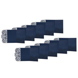 Max 10 Pieces Luxury Hollow Floral Invitation Card with Envelope Dark Blue