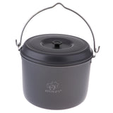 Maxbell Portable Camping Hanging Pot Outdoor Cooking Stockpot Soup Pot Kettle L