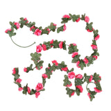 Maxbell Artificial Flower Garland Rose Ivy 45 Flowers for Arch Room Decor Wall Decor
