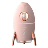 Maxbell Portable 350ml Air Humidifier Quiet USB Night Light for Bedside Table Travel Pink