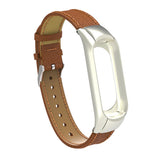 Max Leather Strap Wrist Strap Smart Band Accessories for Xiaomi Band 3 Brown
