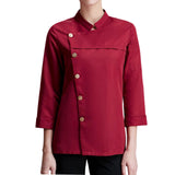 Maxbell Men Women Chef Coat Jacket Cooking Uniform Waiter Apparel Restaurant L Red