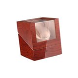 Maxbell Watch Winder Box Wood Watch Box Silent Operation Clear Acrylic Cover for Men B