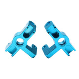 Maxbell 2pcs Metal Front Steering Cups Set for Wltoys 144001 RC Car Spare Parts Blue