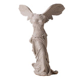 Maxbell Winged Victory of Samothrace Statue Sculpture Greek Goddess Art for Table Light Gray