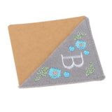 Maxbell Flower Letter Embroidery Bookmark Book Marker Clip Page Stitched Corner Winter B