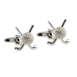 Maxbell 1 Pair Golf Clubs Men Cufflinks Statement for Business Tuxedo Groomsmen