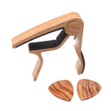 Max Maxb Guitar Capo with 2pcs Picks Brown