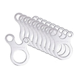 Maxbell AntiSlip Tightening Buckles 3 Hole Accessories Outdoor Activity Hiking Argent 10pcs