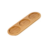 Maxbell Round Bamboo Service Tray Bamboo Food Tray for Farmhouse Kitchen Restaurants