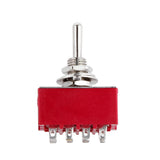 Maxbell Miniature Rocker Toggle Switch 2 Position 12 Terminals On On Connector 3A 250VAC  Quadruple Pole Double throw