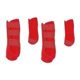 Maxbell 4Pcs Horse Boots Support Leg Guard for Jumping Training Equestrian Equipment red
