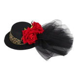 Maxbell Steampunk Mini Top Hat Hairpin Hair Accessories for Women Holiday Stage Show