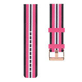 Maxbell Nylon Replacement Strap Watch Band for Xiaomi Smart Watch Black+Pink
