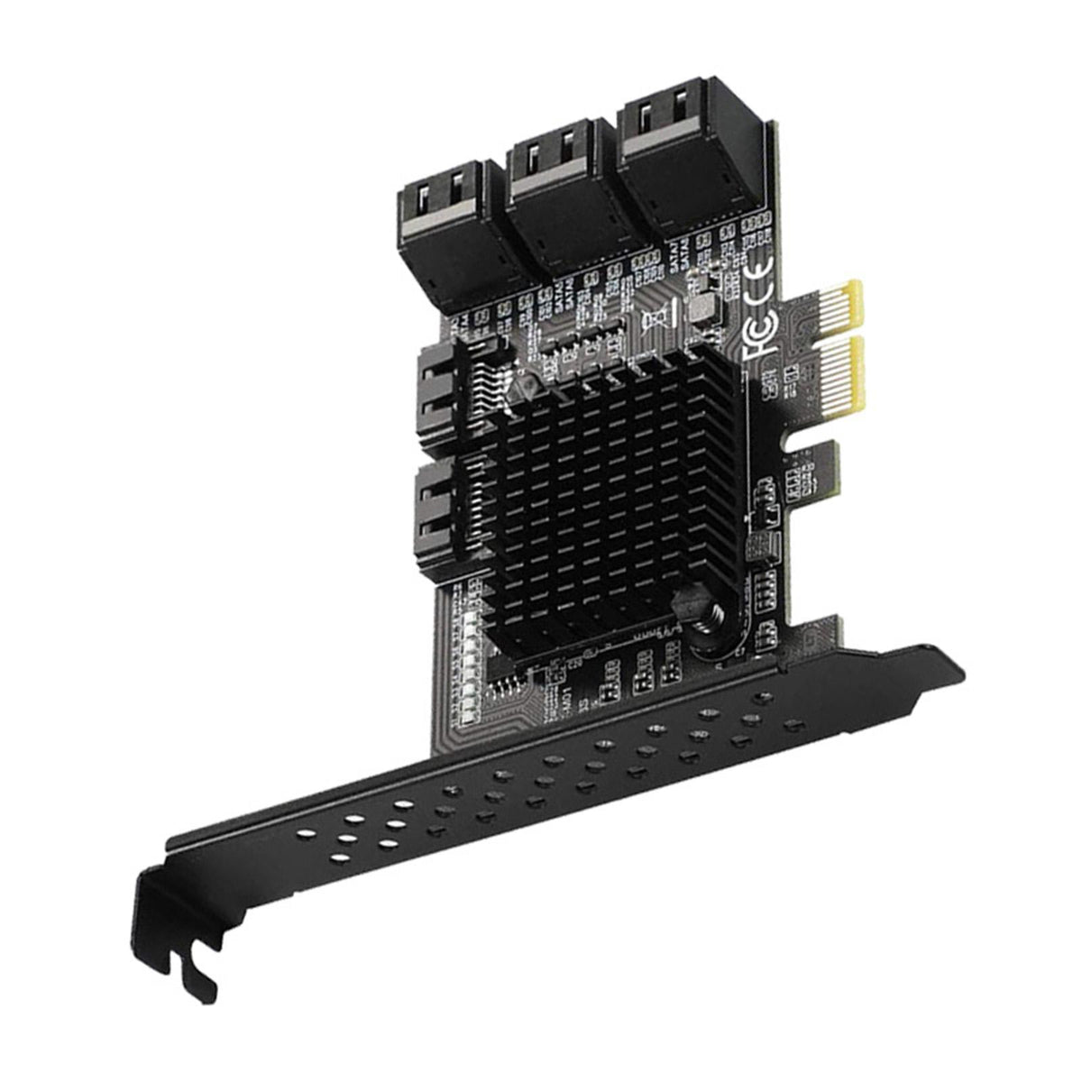 Maxbell PCIe 8 Ports SATA III 6Gbps Adapter Converter Board Expansion Card for HDD