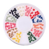 Maxbell 12Colors Nail Art Half Round Pear Bead Manicure Accessories for Scrapbooking