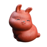 Maxbell Rabbit Figurine Tea Pet Sculpture Bunny Statue for Bedroom Table Centerpiece Red