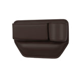 Maxbell Car Seat Gap Filler Seat Gap Pocket with Cup Holder Center Console Organizer Co Pilot Seat Brown