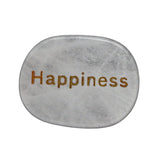 Maxbell Oval Shaped Engraved Stone Polished Tumble Stones for Home Decor Arts Crafts White