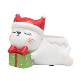 Maxbell Resin Garden Flower Pots Christmas Flower Vase Ornament for Tabletop Cat