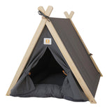 Maxbell Soft Pet Tent Nest Nonslip Puppy Warm Cave with Pad Washable Basket Winter Grey